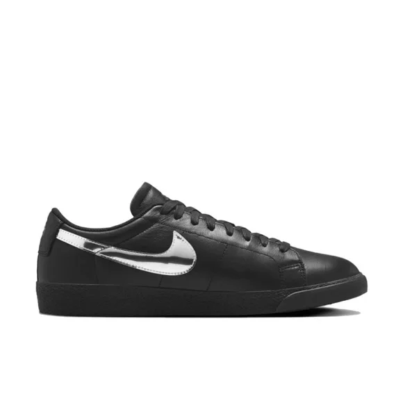 Size 10- 12 Nike Dancer Skateboards x Zoom Blazer SB Low Black Metallic Silver - Picture 2 of 11